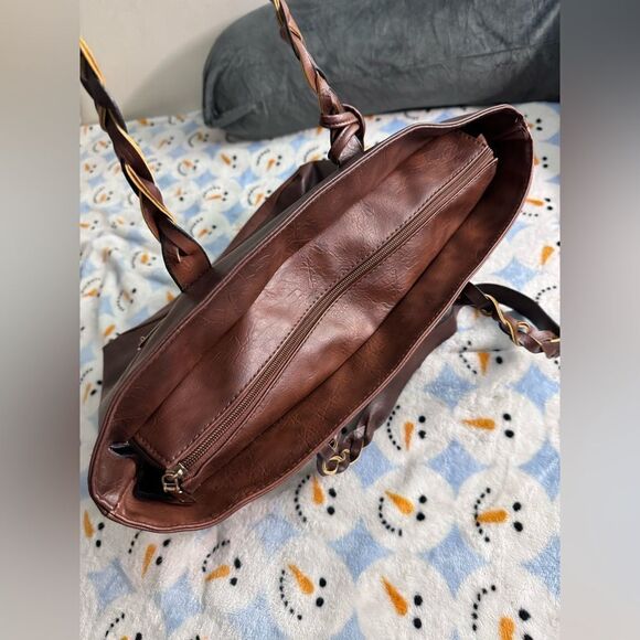 Vintage Tassel Tote Bag, Large Capacity Braided Shoulder Strap Bag - Picture 8 of 12